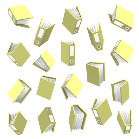 Folder with paper over white background. Vector illustrationのイラスト素材