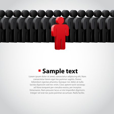 Team leader or company boss. Concept 3D illustrationのイラスト素材