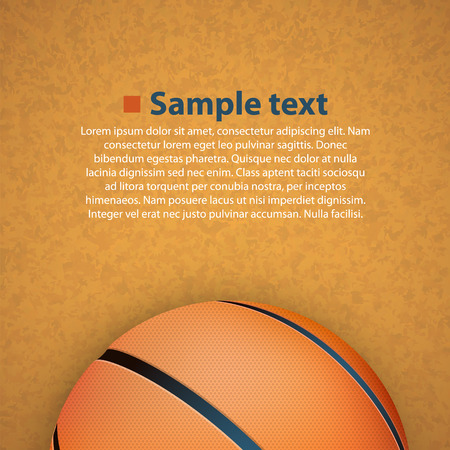 Basketball on the floor art. Vector illustrationのイラスト素材