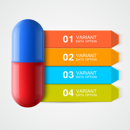 Creative template with medicine infographics. Vector illustrationのイラスト素材