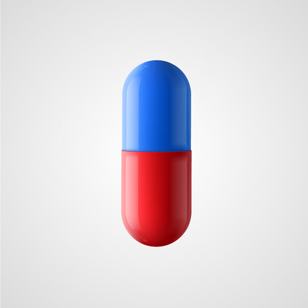 Pill. Medicine concept. Bright and clean vector illustrationのイラスト素材
