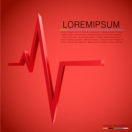 Cardiogram wave background. Medicine concept. Vector illustrationのイラスト素材