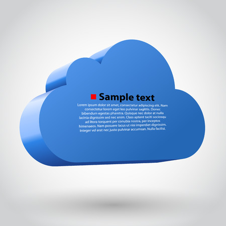 Cloud 3d glossy icon symbol. Vector illustration.のイラスト素材