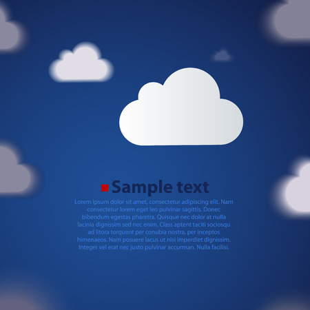 Cloud background in different focus. Vector illustrationのイラスト素材