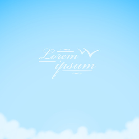 Cloudy sky bright and modern background. Vector illustrationのイラスト素材