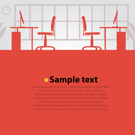 Office workplace vector bright background. Vector illustrationのイラスト素材