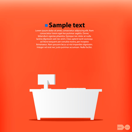 Office workplace vector bright background. Vector illustrationのイラスト素材