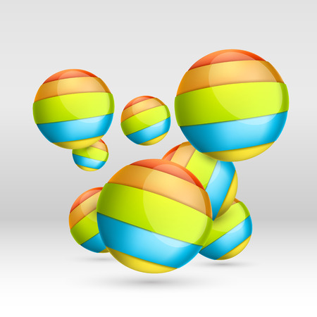 Colorful ball of tape art. Vector illustrationのイラスト素材