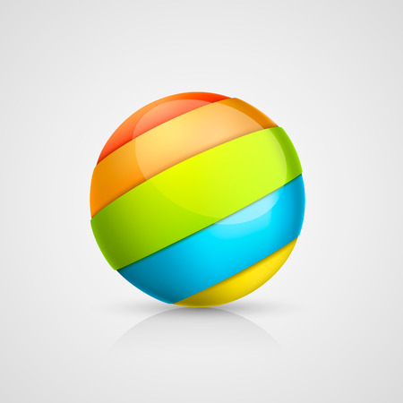 Colorful ball of tape art. Vector illustrationのイラスト素材