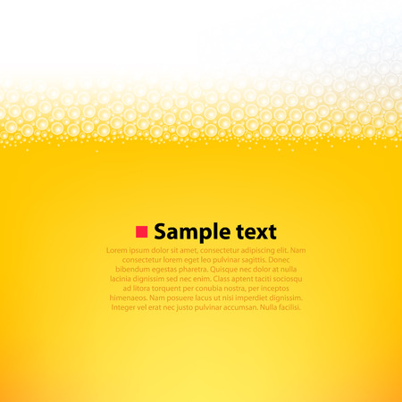 Foamy beer bright background. Clean vector illustrationのイラスト素材