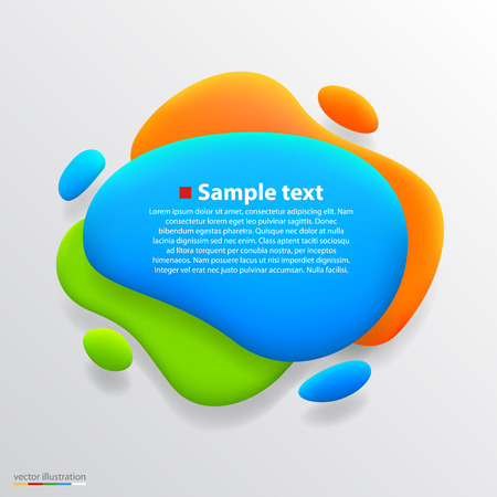 Color blot banner art creative. Vector illustrationのイラスト素材