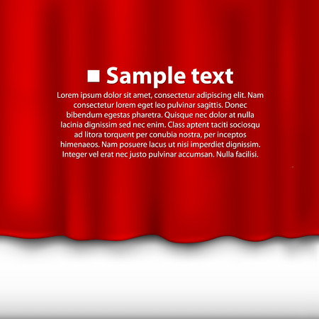 Curtain of red color background. Vector illustrationのイラスト素材