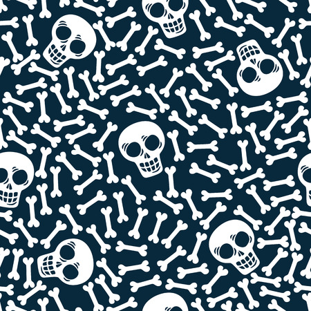 Skeleton texture, seamless art texture. Vector illustrationのイラスト素材