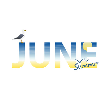 Banner Year In June Art Vector Illustrator Royalty Free Vector