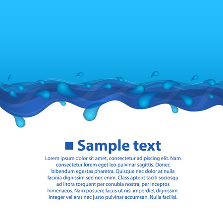 Sea background art banner nature. Vector illustrationのイラスト素材
