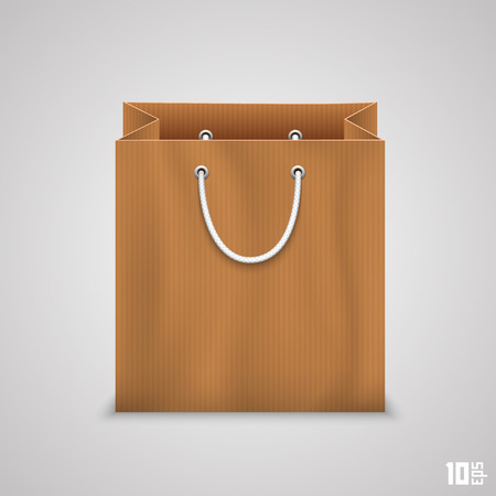Paper bag for shopping art. Vector illustrationのイラスト素材