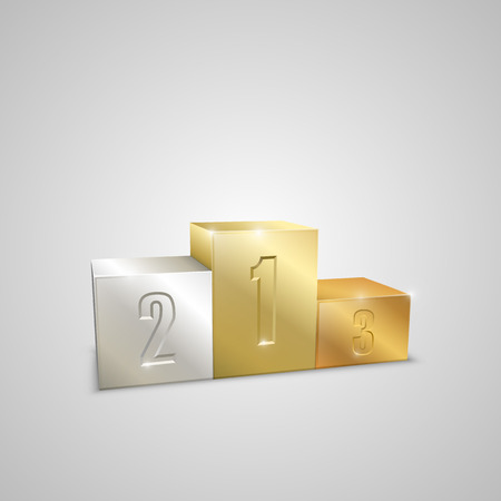 Winners podium art object 3d. Vector illustrationのイラスト素材