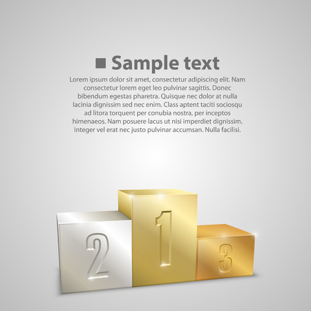Winners podium art object 3d. Vector illustrationのイラスト素材