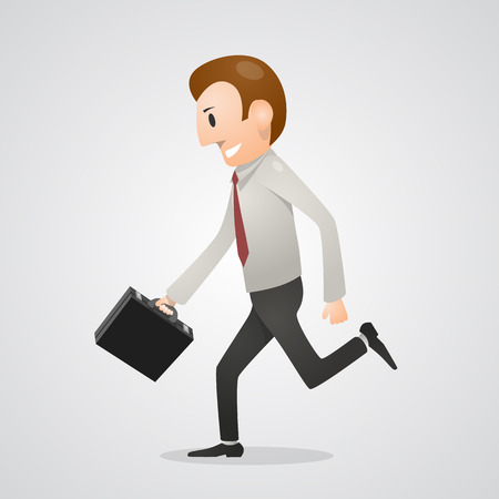 Office man running art people. Vector illustrationのイラスト素材