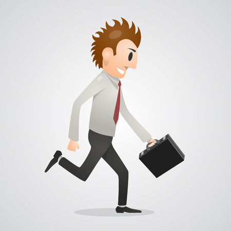 Office man running art people. Vector illustrationのイラスト素材