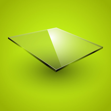 Glass framework on green background. Vector illustration.のイラスト素材