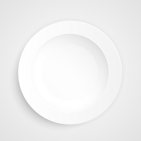 Plate on a white background. Vector illustrationのイラスト素材