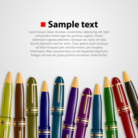 Pen color background cover art. Vector illustrationのイラスト素材