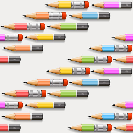Pencils background seamless art cover. Vector illustrationのイラスト素材