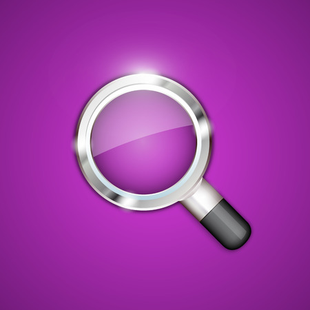 Magnifying glass art object sign. Vector illustrationのイラスト素材