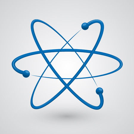 Vector atom. illustration molecule of blue on a white backgroundのイラスト素材