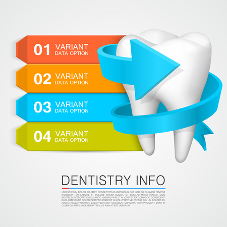 Dentistry info medical art creative. Vector Illustrationのイラスト素材