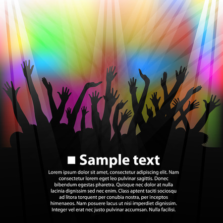 Concert, fan zone art banner. Vector illustrationのイラスト素材