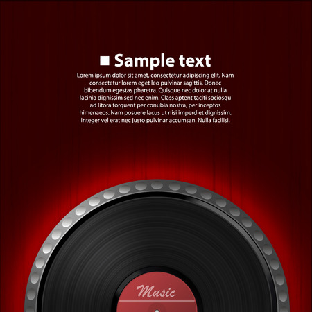 Abstract music background art. Vinyl disk. Vector Illustrationのイラスト素材