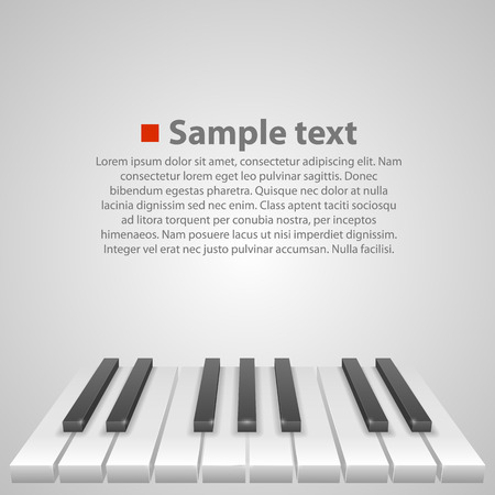 Piano keys art creative cover. Vector illustrationのイラスト素材