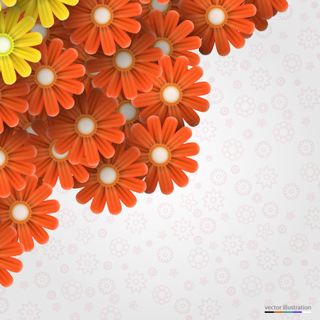 Abstract colorful flowers background. Clean vector illustrationのイラスト素材
