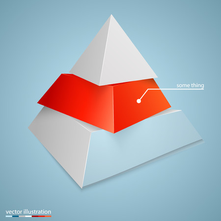 Pyramid icon for business concept background. Vector illustration.のイラスト素材