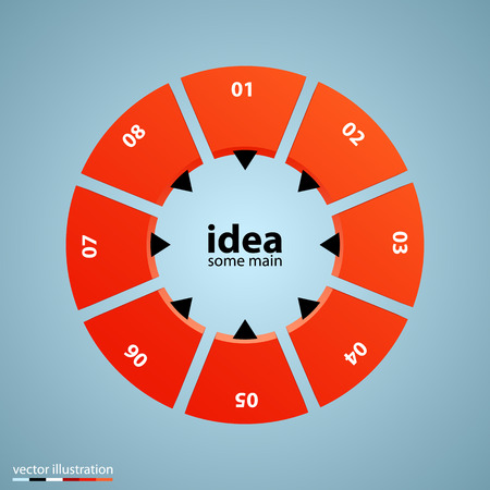 Circle with options business concept. Vector illustrationのイラスト素材