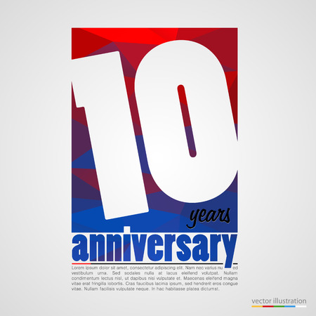 Anniversary modern colorful abstract background. Vector illustrationのイラスト素材