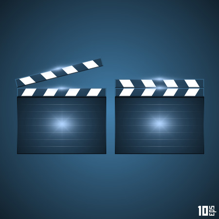 Movie board slapstick art ser. Vector illustrationのイラスト素材