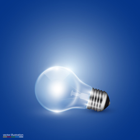Vector light bulb on background. Illustration art 10epsのイラスト素材
