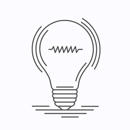 Bulb idea of the lines. Vector illustrationのイラスト素材