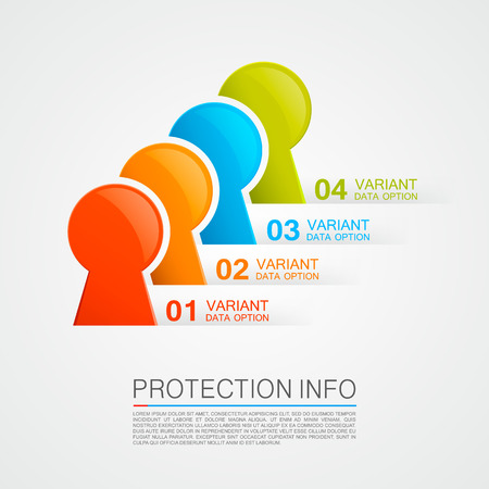 Protection info art protect icon. Vector illustrationのイラスト素材