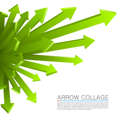 Arrow explosion green art creative. Vector illustrationのイラスト素材