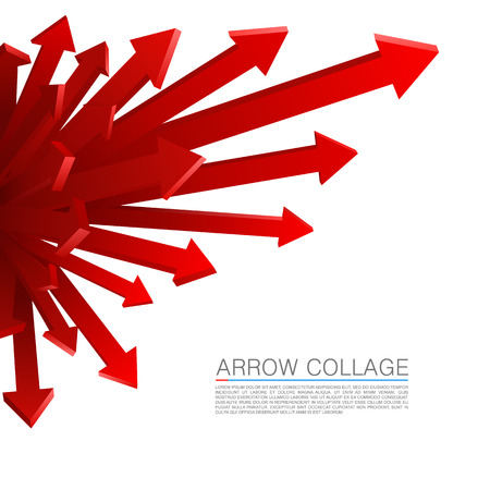 Arrow explosion red art creative. Vector illustrationのイラスト素材
