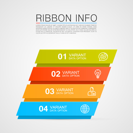 Data list of options art. Vector illustrationのイラスト素材