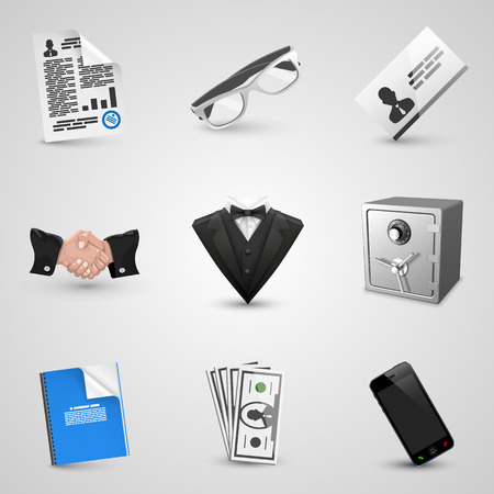 Business set icons art object. Vector illustrationのイラスト素材