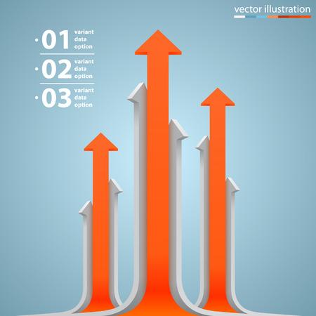 Arrows business growth art info. Vector illustrationのイラスト素材
