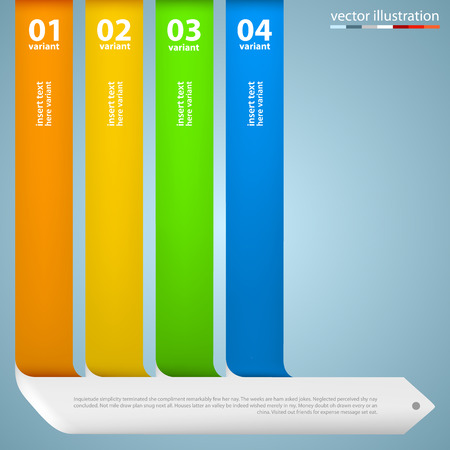 Direction list of options art info. Vector illustrationのイラスト素材