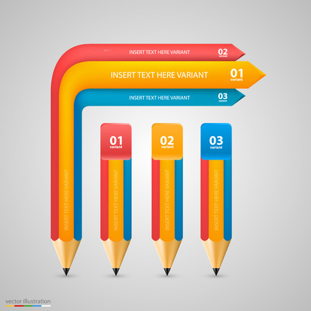 Infographics as a stick art. Vector illustrationのイラスト素材