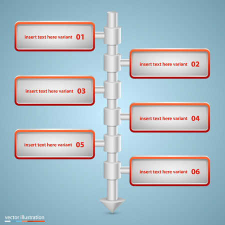 List of options on the arrow. Vector illustrationのイラスト素材